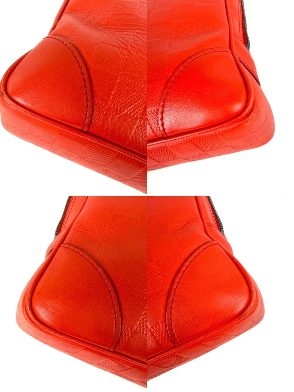 Louis Vuitton Porte Document Voyage Red Damier Infinity Leather Briefcase Bag